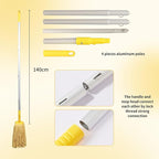 35 Quarts Commercial Mop Bucket with Side-Press Wringer for Floor Cleaning, Yellow, Including One Commercial Mop