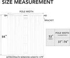 Easy-Going Rod Pocket Blackout Curtains for Bedroom, Room Darkening Window Curtains for Living Room, Thermal Insulated Noise Reduction Solid Window Drapes, 2 Panels(52x84 in, Greyish White)