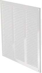 Repa Market 12x12 Inch Air Vent Cover/White Galvanized Steel Louvered Grill Cover with Mesh Screen/Wall or Ceiling Vent/Durable Flush Mount HVAC Register for Indoor and Outdoor Ventilation