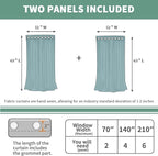 Cream Blackout Curtains for Bedroom 63 Inch Length 2 Panels Set, Thermal Insulated 100% Light Blocking Soundproof Grommet Window Curtains for Living Room with Black Liner, Each 52 Inch Wide