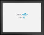SnapeZo Poster Frame 36x48 Inches, Black 1.7 Inch Aluminum Profile, Front-Loading Snap Frame, Wall Mounting, Wide Series