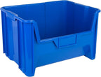 Hudson Exchange 20" x 15" x 12.5" (1 Pack) Plastic Giant Stackable Hopper Bin Container, Blue