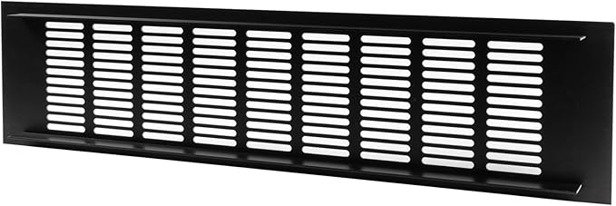 Vent Systems 15.75 x 3.94 (Outer Size) Air Supply Ventilation Grille - Pack of 2 - Brown Aluminum Rectangle Intake/Exhaust Door Vent Deflector - HVAC for Home Improvement Floor, Wall Duct Cover