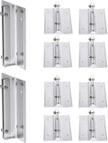 Aluminum Corridor Sign Holder, 10 Pack Direct Sign Mount Bracket, Design for Restroom, Conference Room Classic Silver Signs - 4" Length, 1/8" Substrate - Easy to Install