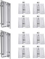 Aluminum Corridor Sign Holder, 10 Pack Direct Sign Mount Bracket, Design for Restroom, Conference Room Classic Silver Signs - 4" Length, 1/8" Substrate - Easy to Install