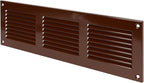Repa Market 12x4 Inch Air Vent Cover/Brown Galvanized Steel Louvered Grill Cover with Mesh Screen/Wall or Ceiling Vent/Durable Flush Mount HVAC Register for Indoor and Outdoor Ventilation