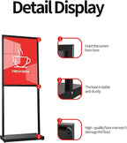 Sign Holder Floor Stand, Heavy Duty Pedestal 22×28 in Slide-In Double Sided Poster Banner Stand for Board Display (Black)
