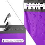 Metronic Poly Mailers 12x15.5 200 Pack Large Shipping Bags，Strong Adhesive Mailing Bags, Waterproof and Tear-Proof Multipurpose Envelopes for Clothing, Small Business,Boutique, Postal Bags Purple