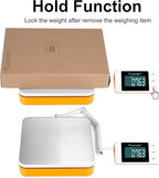 Fuzion Shipping Scale - Digital Postal Scale 110LB x 0.1oz, Large LCD Display, 5 Units, Scale for Packages, Postage - Dual Power Supply (Batteries & Adapter)