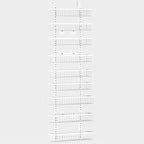 Moforoco 9-Tier White Over The Door Pantry Organizer, Pantry Organization and Storage, Black Hanging Basket Wall Spice Rack Seasoning Shelves, Home & Kitchen Bedroom Bathroom House Essentials