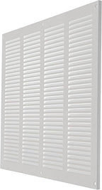 Repa Market 2-Pack Air Vent Cover 16x12 Inch (Outer Dimensions) White Galvanized Steel Louvered Grill Cover with Mesh Screen/Wall or Ceiling Vent/HVAC Register for Indoor and Outdoor Ventilation