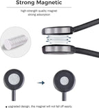 EUREKA ERGONOMIC Magnetic Cable Ties Reusable, 10 Pack Rubber Twist Ties with Strong Magnet for Bundling and Organizing Wire/Cord, Cable Management Clips under Desk Used in Many Ways, Black