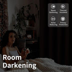 BGment Brown Sliding Door Curtain 120 Inch Long - Wide Room Darkening Room Divider Curtain for Bedroom Privacy Themral Insulated Grommet Room Separator Drape, 1 Panel, 100 X 120