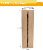 6 inch Rectangle Display Pedestal, Warm Color Rectangle Led Lights Display Base, Crystal Wooden Lighted Base Stand for Acrylic, Crystal, Night Light, Glass Resin Art