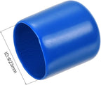 uxcell 5pcs Rubber End Caps 23mm ID Vinyl Round Tube Bolt Cap Cover Screw Thread Protectors Blue