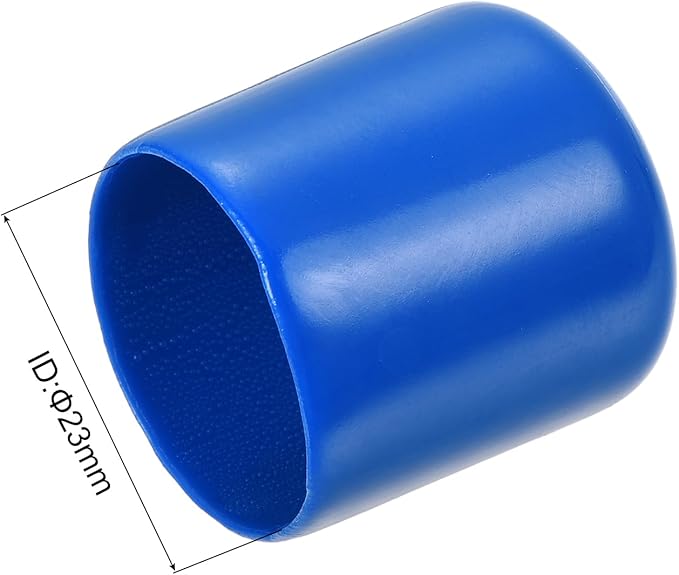 uxcell 5pcs Rubber End Caps 23mm ID Vinyl Round Tube Bolt Cap Cover Screw Thread Protectors Blue