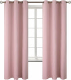 BGment Room Darkening Curtains 72 Inches Long - Grommet Thermal Insulated Drapes Window Treatment Curtains for Bedroom, 2 Panels, 42 x 72 Inch, Baby Pink