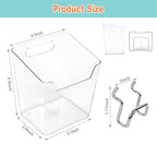 8 Pack Large Pegboard Bins with Hooks, Square Box Shape Peg Board Cups and Peg Board Accessories for Craft Room, Playroom, Office, Garage, and Wall Mount Organization