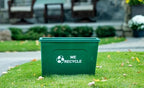 Curbside 18 Gallon Green Recycling Bin with Carrying Handles for Homes or Businesses | Easily Recognizable from The Curb | High-Capacity, Stackable - Single Unit - Green