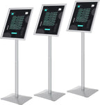 Sign Stand for Display, 11lbs Integrated Rod Heavy Duty Pedestal Floor Signage Stand Holder, for Outdoor or Indoor Advertising (11 x 17, Silver, 3Pack)