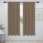 Easy-Going Rod Pocket Blackout Curtains for Bedroom, Room Darkening Window Curtains for Living Room, Thermal Insulated Noise Reduction Solid Window Drapes, 2 Panels(34x72 in, Camel)