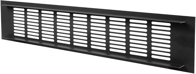 Vent Systems 15.75 x 3.15 Inch (Outer Size) Air Supply Ventilation Grille - Pack of 2 - Brown Aluminum Rectangle Intake/Exhaust Door Vent Deflector - HVAC for Home Improvement Floor, Wall Duct Cover