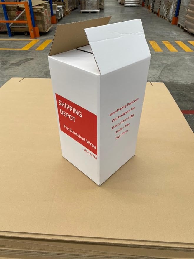 24 Rolls 18" x 1500 FT Pre-Stretched Stretch Wrap 33 Gauge (80G Equivalent) Clear Hand Shrink Pallet Wrap Film for Moving and Warehouse - Shipping Depot