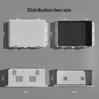 Outdoor Electrical Junction Box, ABS Water Resistant Enclosure with Internal Mounting Panel & Hinged Cover, 15.7" H* 11" L* 5.9" W