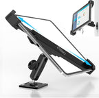 Tablet Wall Mount Lock Holder for 9-14" iPad, Metal Anti Theft Tablet Kiosk Mount with Secure Lockable for Conference Room, Desktop, Under Counter, Cabinet, Gym - Fits iPad, Galaxy Tab Series