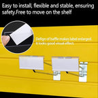 80pcs Plastic Label Holder Retail Sign PVC Clear Shelf Label Holder on Hook (Includes 100 Pieces Label Inserts) (1.65H*3.15L inch / 4 * 8 cm)