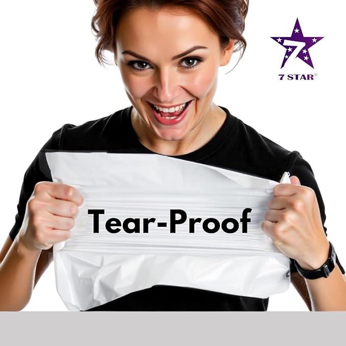 7STAR 9x12 Poly Mailers – Self-Sealing Shipping Envelopes, Tear-Resistant Waterproof Mailing Bags, 2.75 Mil Thick – Available in 1000 or 2000 Count (White, 9" x 12", 1000, Count, 1)