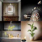 Picture Light Battery Operated, 3 Color Temperatures Picture Light with Remote, Indoor LED Spot Lights for Plants for Wall Frame Dartboard Art Painting Display Accent-Black Gold