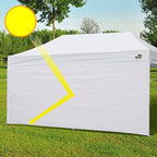 Eurmax USA Instant Canopy SunWall Camping Tent Tarp Shelter 10x20 Canopy Wall Sidewall Tent, 1 Pack Sidewall Only (Yellow)