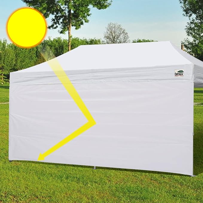 Eurmax USA Instant Canopy SunWall Camping Tent Tarp Shelter 10x20, Orange Sidewall Only