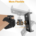 Tablet Holder for Mic Stand/Stroller/Treadmill/Wheelchair/Spin Bike/Peloton/Indoor Cycle, 360° Swivel iPad Mic Stand Mount Adjustable iPad Clamp Mount for All 4.7 to 12.9 inch Tablets Smartphones