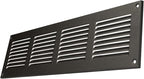 Repa Market Air Vent Cover 16x4 Inch (Outer Dimensions) Anthracite Galvanized Steel Louvered Grill Cover with Mesh Screen/Wall or Ceiling Vent/HVAC Register for Indoor and Outdoor Ventilation