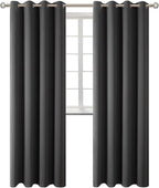 BGment Blackout Curtains - Grommet Thermal Insulated Room Darkening Bedroom and Living Room Curtains, Set of 2 Panels (52 x 120 Inch, Dark Grey)