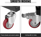Black Multi-Function Folding Chair Dolly Cart Commercial with 2 Swivel Casters, Storage and Transport Dolly for Plastic Resin and Wood Folding Chairs