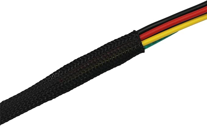 30ft PET Expandable Sleeving Wire Cable Sleeve (2/5", Black)