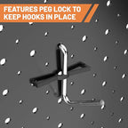 Ultrawall 120-Piece Pegboard Hooks Set, Peg Board Organizer Accessories with Bins for Hanging Various Tools in Garage, Kitchen, Craft Room
