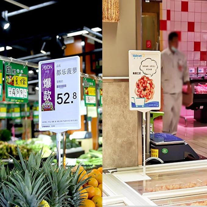 Adjustable Banner Holder Table Top Banner Display Poster Stand Store Counter Display Poster Stand Advertising Display Sign Holder (A4 210×297mm/8.27×11.69 inches)