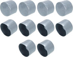 uxcell 10pcs Rubber End Caps 55mm(2.2") ID Vinyl Round End Cap Cover Screw Thread Protectors Grey
