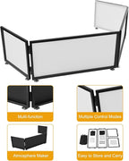 DJ Booth DJ Facade Table Station,67x20x15.7inch Portable Tabletop Event Facade DJ Booth Foldable Cover Screen -Folding Steel Frame Panel Stand with Carry Bag for Bars, Music Festivals, Weddings