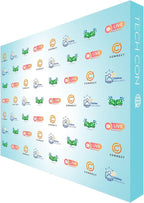 Custom Fabric Pop Up Straight Display, Trade Show Display Backdrop Booth, Hook and Loop Step and Repeat Backdrop for Trade Show Backdrops (Graphic with Frame, 8ftx8ft)