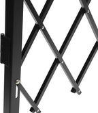 Single Folding Security Gate 4.27'H x5.91'W Iron Accordion Security Gate Flexible Expanding Security Gate 180° Rolling Barricade Scissor Door with Padlock for Entry Security, Garage, Warehouse