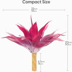 Velener Fake Agave Plant Outdoor, Artificial Plants Large Size for Indoor Decor, Faux Plant Dual Agave (22 inch,Red/White)-No Pot