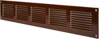 Repa Market Air Vent Cover 20x4 Inch (Outer Dimensions) Brown Galvanized Steel Louvered Grill Cover with Mesh Screen/Wall or Ceiling Vent/HVAC Register for Indoor and Outdoor Ventilation