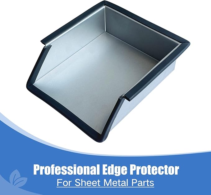 Rubber Edge Trim, Self-Adhesive Rubber Edge Protector for Sheet Metal, EPDM Material, Fit 1/16"(1.6mm), Length 100Ft, Black Color, U Channel Edge Trim