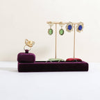 GemeShou Purple Ring Display Stand for Jewelry, Velvet Single Ring Holder for selling, Cute Jewelry Display for Show【Purple】