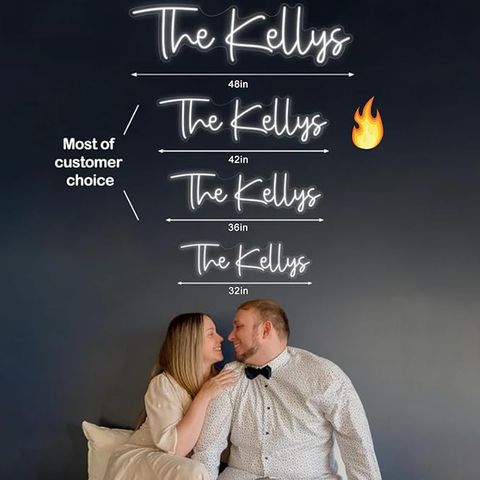 Custom Neon Sign Wedding, Binager Customize LED Neon Name Sign Decoration, Dimmable/RGB Light Sign Personalized for Shower Reception Birthday Event Business Shop Bar Backdrop Bedroom Wall Decor Gifts